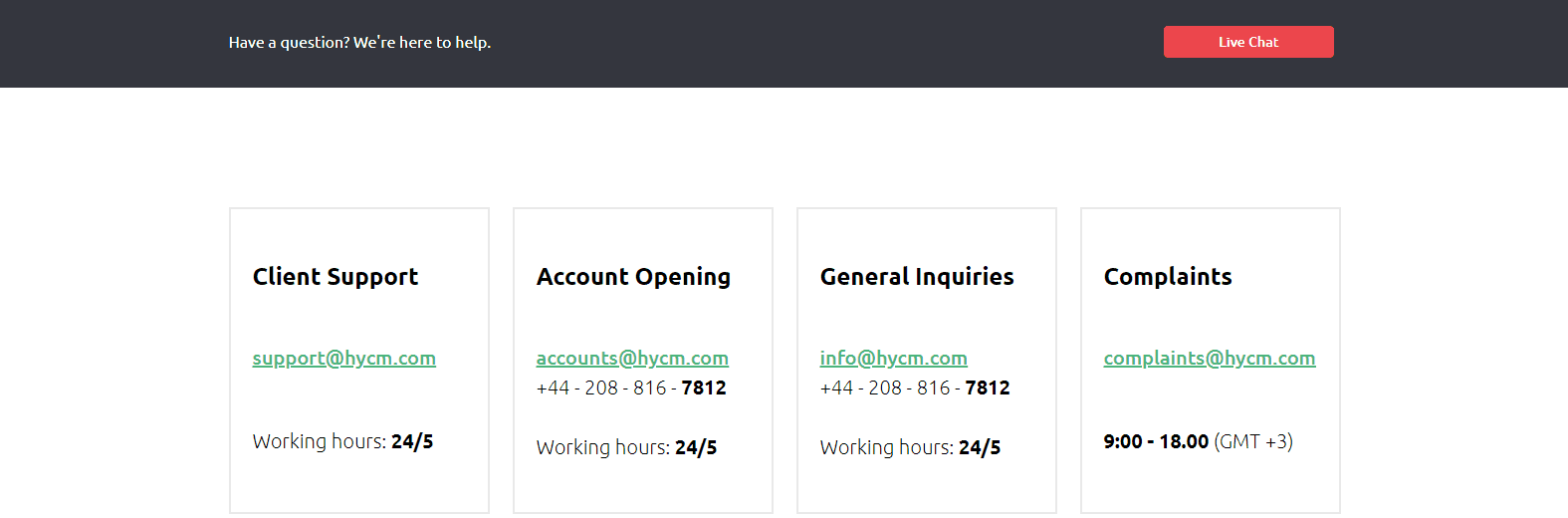 HYCM Review customer support info HYCM Review customer support info